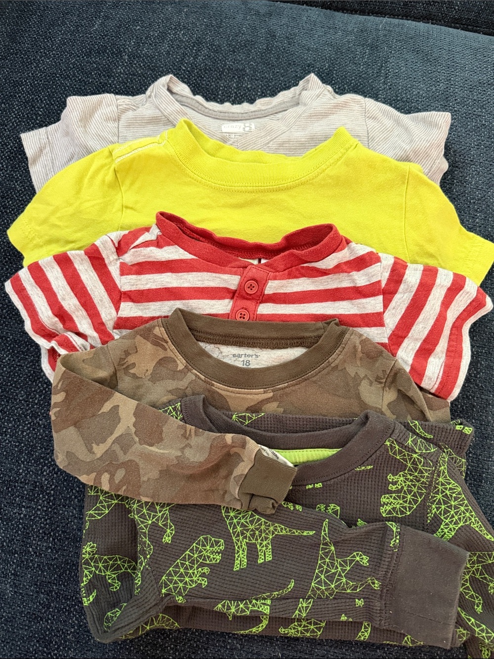 Carter's Boys' Mixed Colors Long & Short Sleeve Tops - Pack